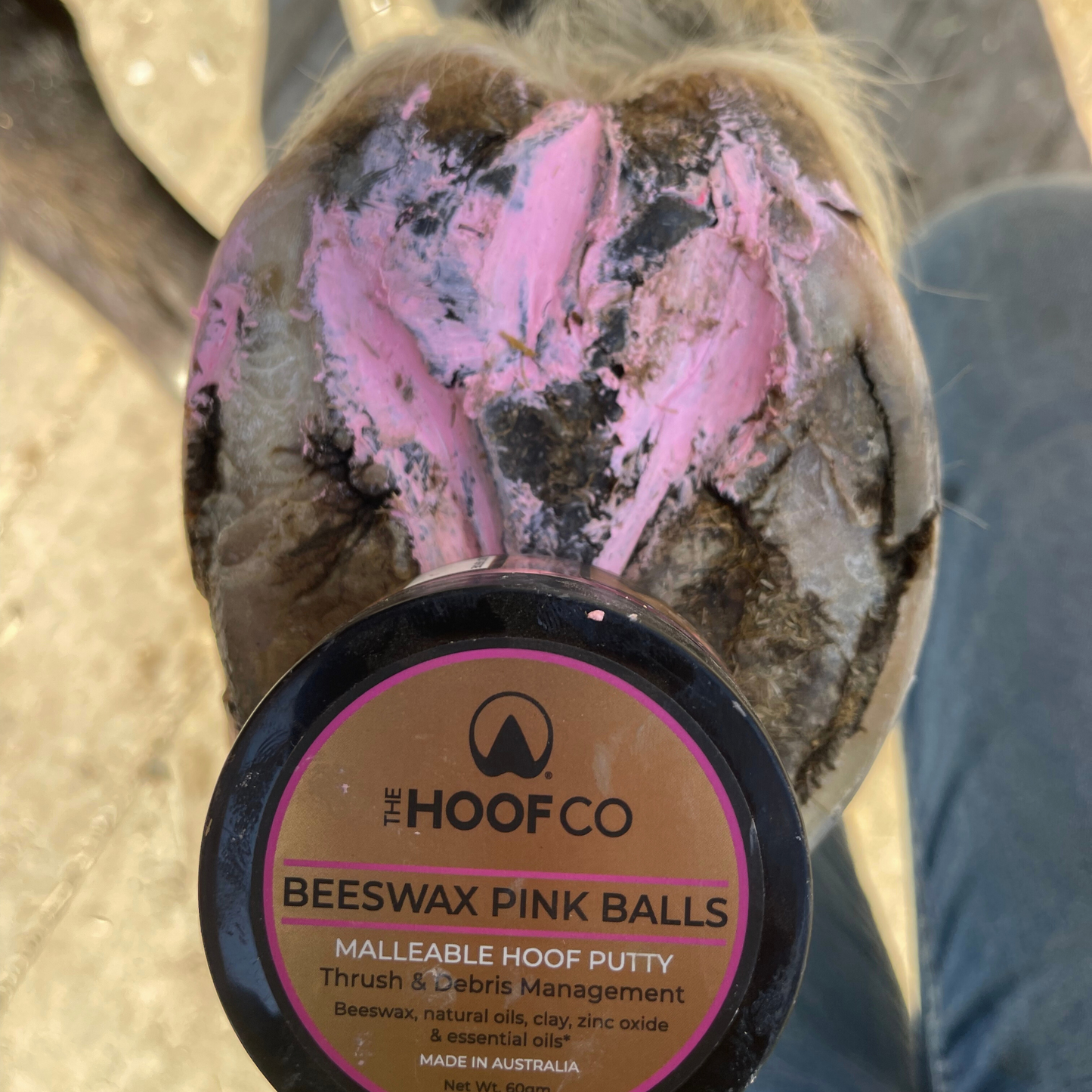 The Hoof Co Beeswax Pink Balls