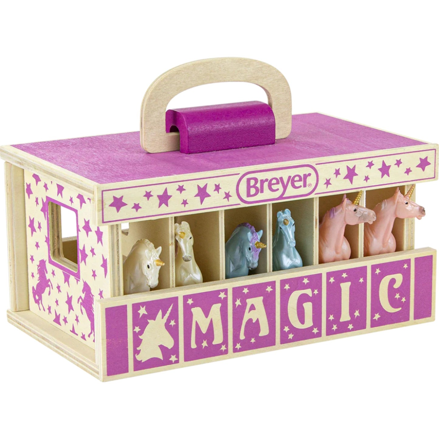 Breyer Stablemates Unicorn Magic Wooden Carry Stable