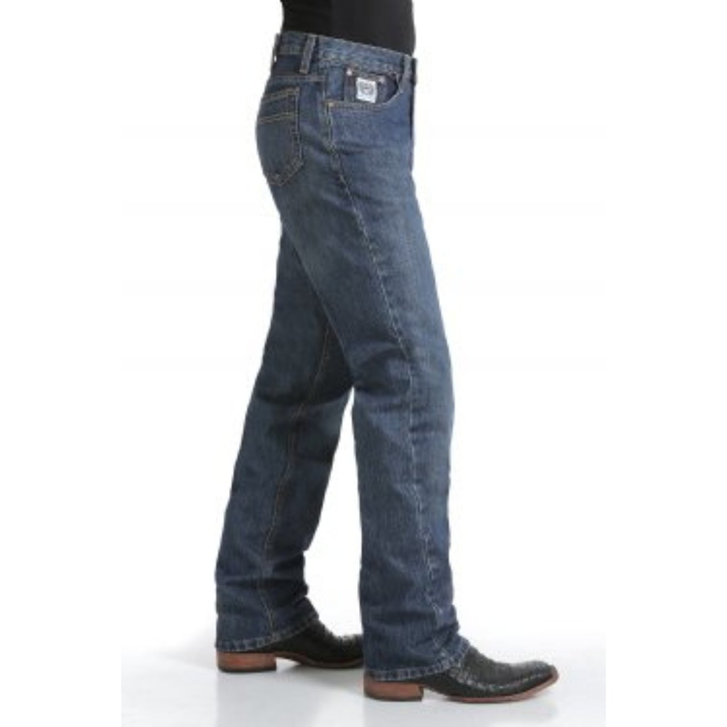 Cinch Mens White Dark Jeans