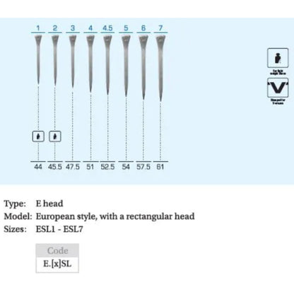 Mustad E Slim Nails - 250 Pack