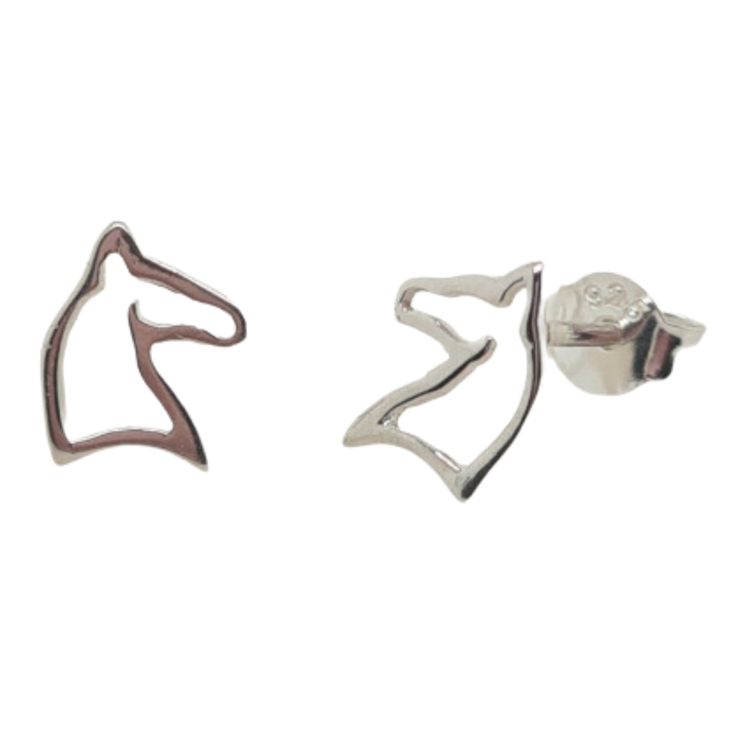 MCJ Open Horse Head Stud Earrings