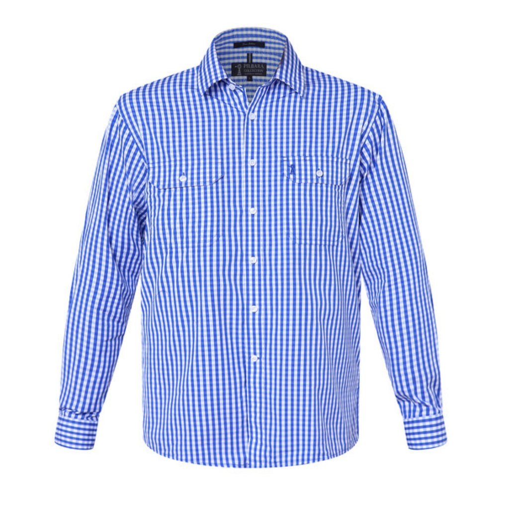 Pilbara Mens Check Long Sleeve Shirt