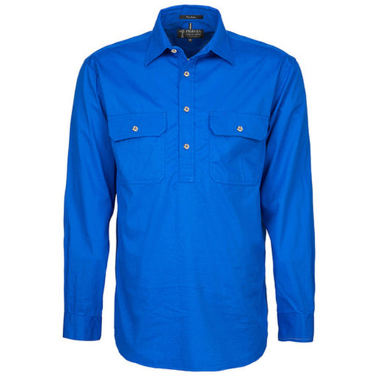 Pilbara Mens Closed Front Long Sleeve Shirt