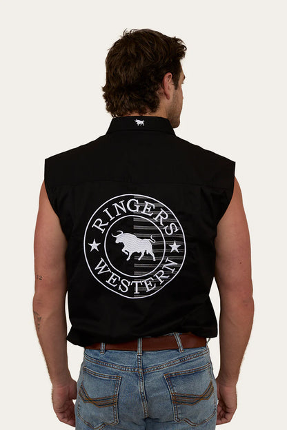 Ringers Western Hawkeye Flag Mens Sleeveless Work Shirt