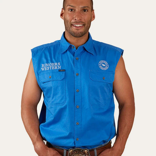 Ringers Western Hawkeye Mens Sleeveless Work Shirt