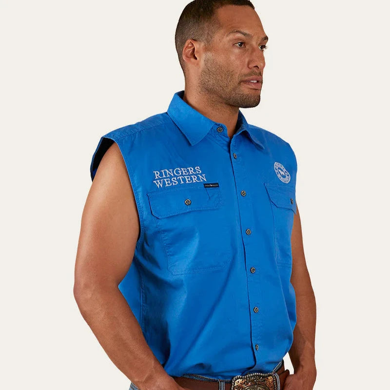 Ringers Western Hawkeye Mens Sleeveless Work Shirt