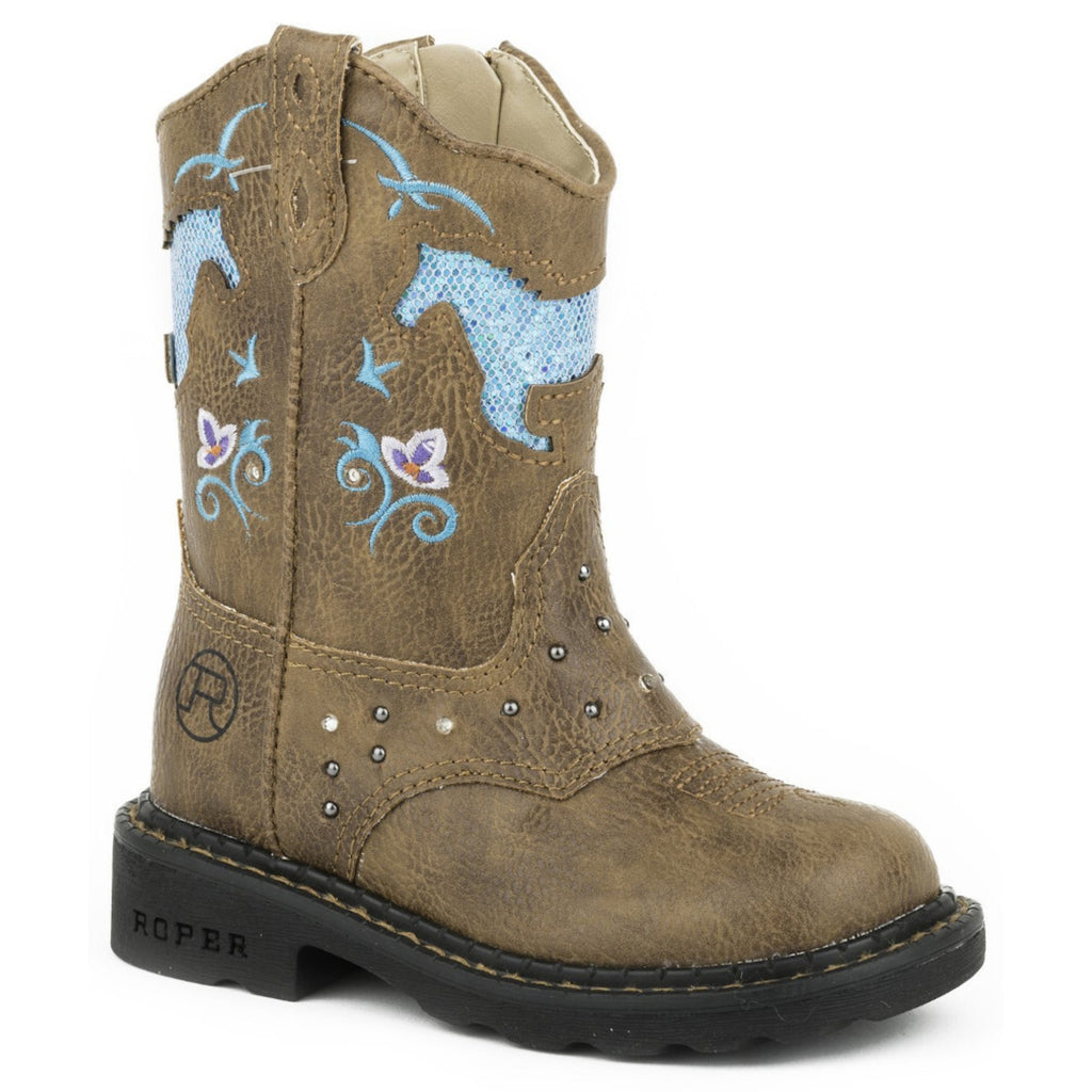 Roper Toddler Horse Flowers Boots