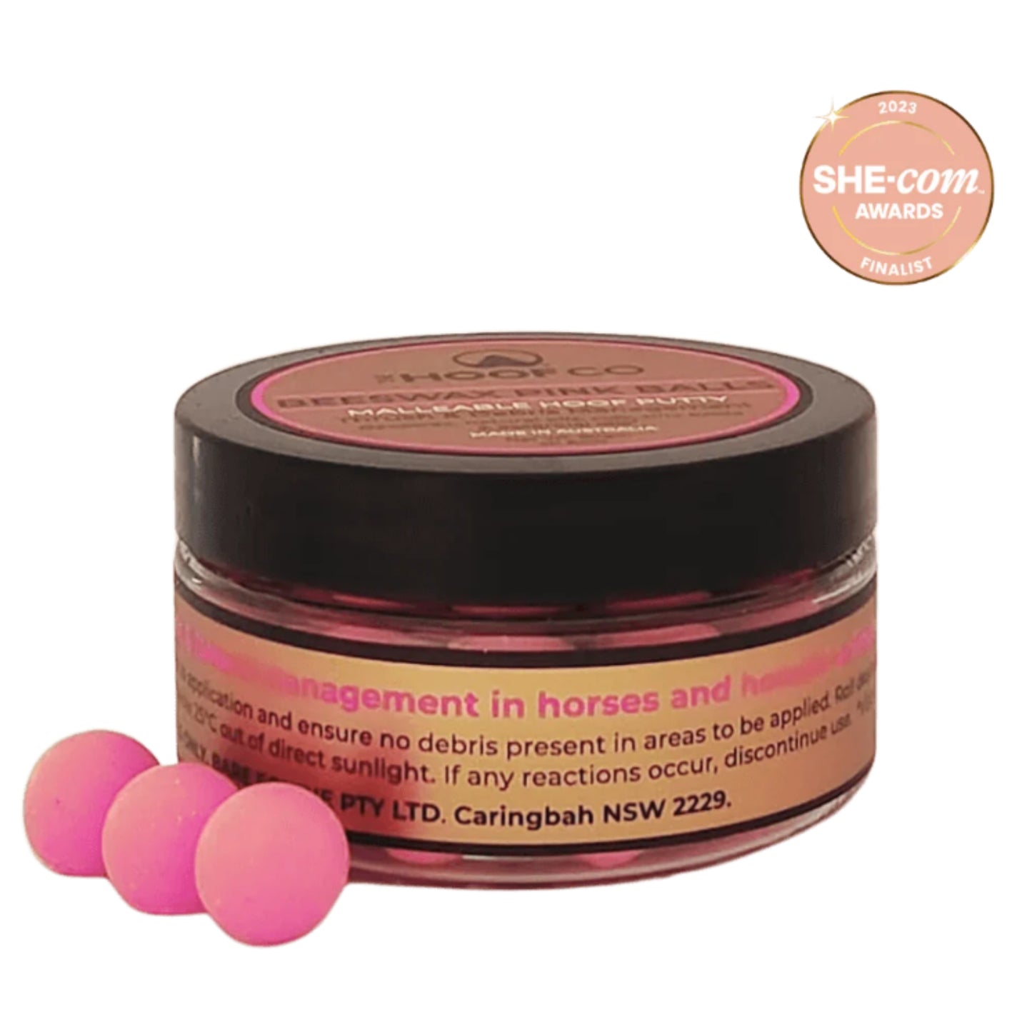 The Hoof Co Beeswax Pink Balls