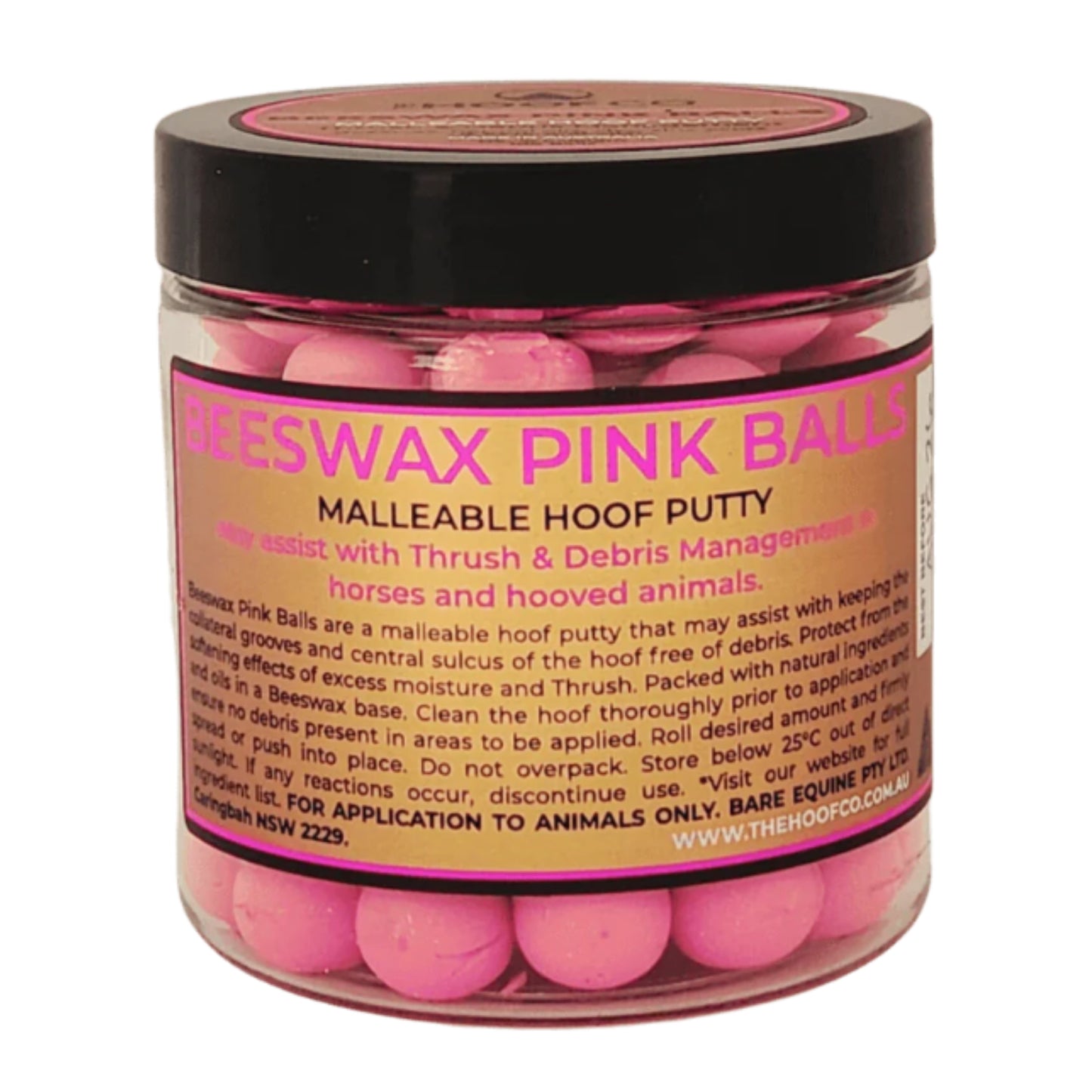 The Hoof Co Beeswax Pink Balls