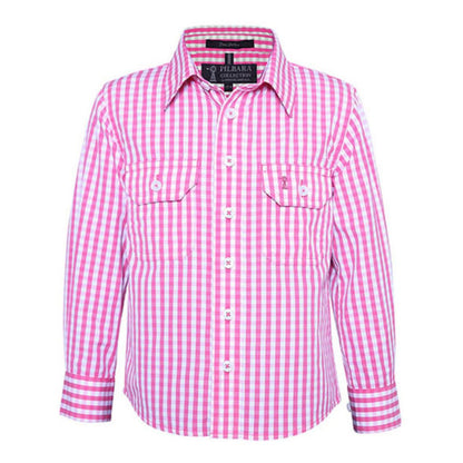 Pilbara Children's Check Long Sleeve Shirt